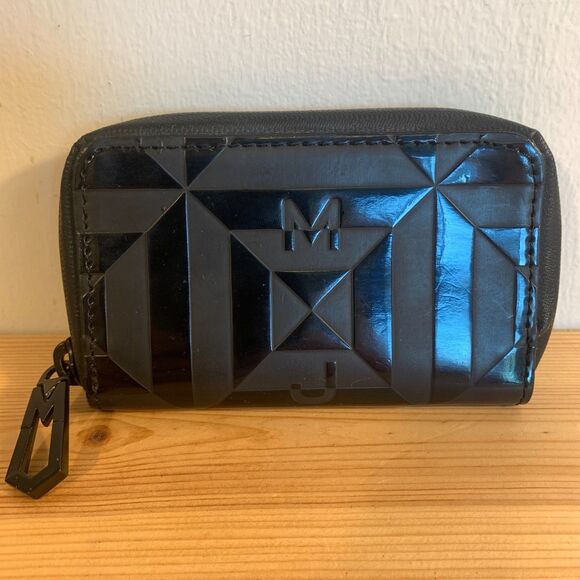 Marc by Marc Jacobs Card Holder Wallet Black Rubix Tonal Quilted Pattern - Picture 1 of 12